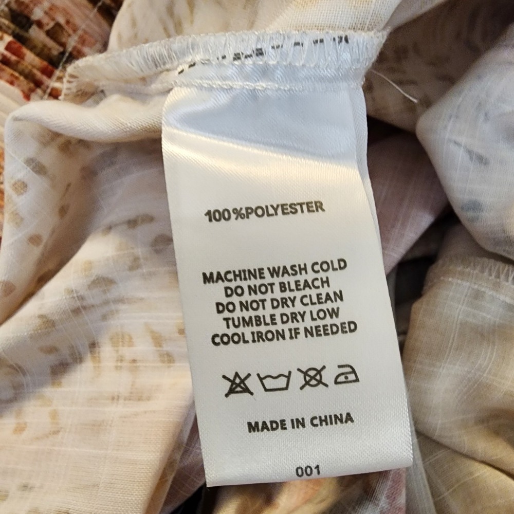 SHALL WE Size Medium Colorful Patchwork Print Boh… - image 10